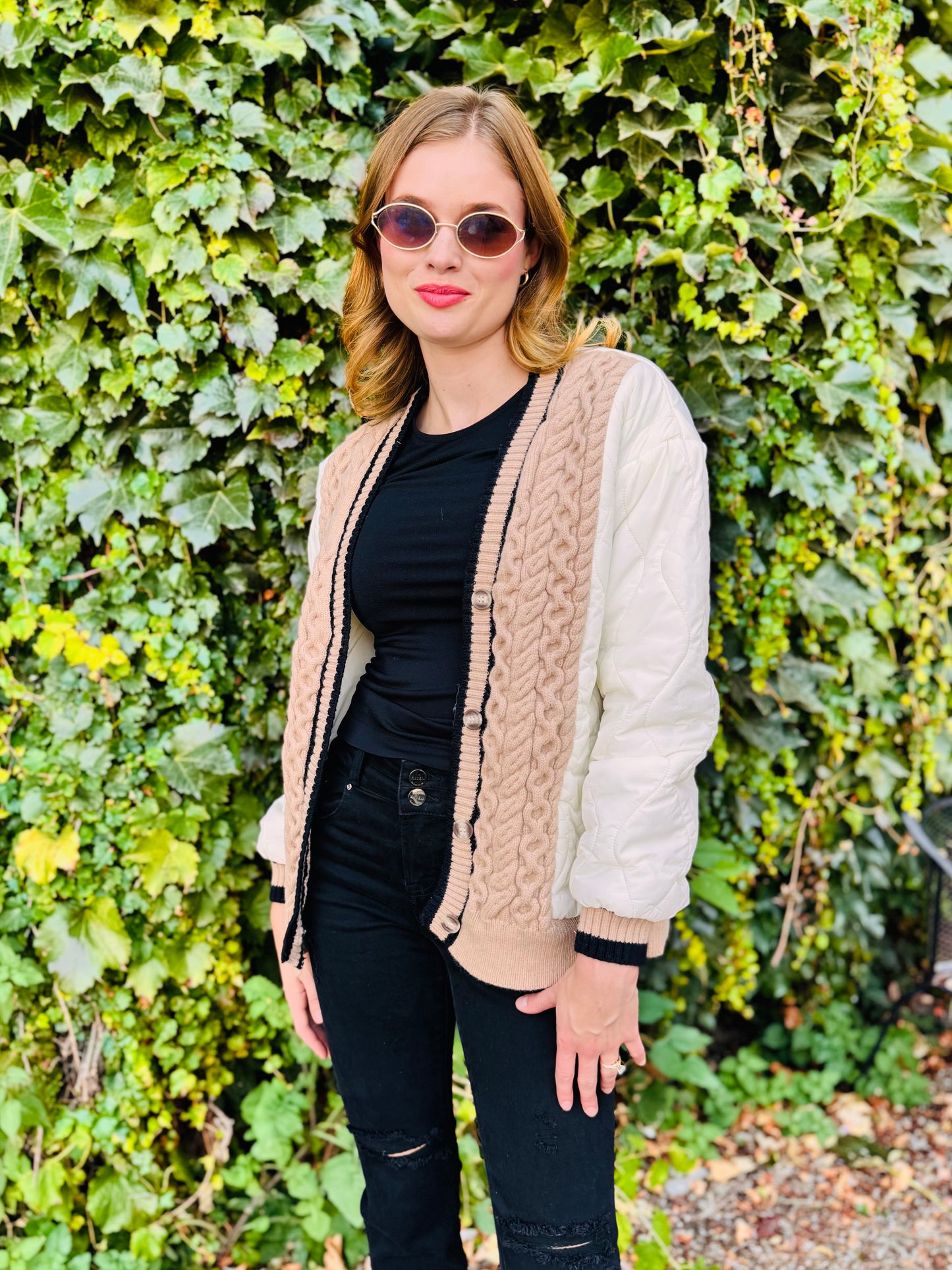 Multi Color Button Down Long Sleeve Jacket