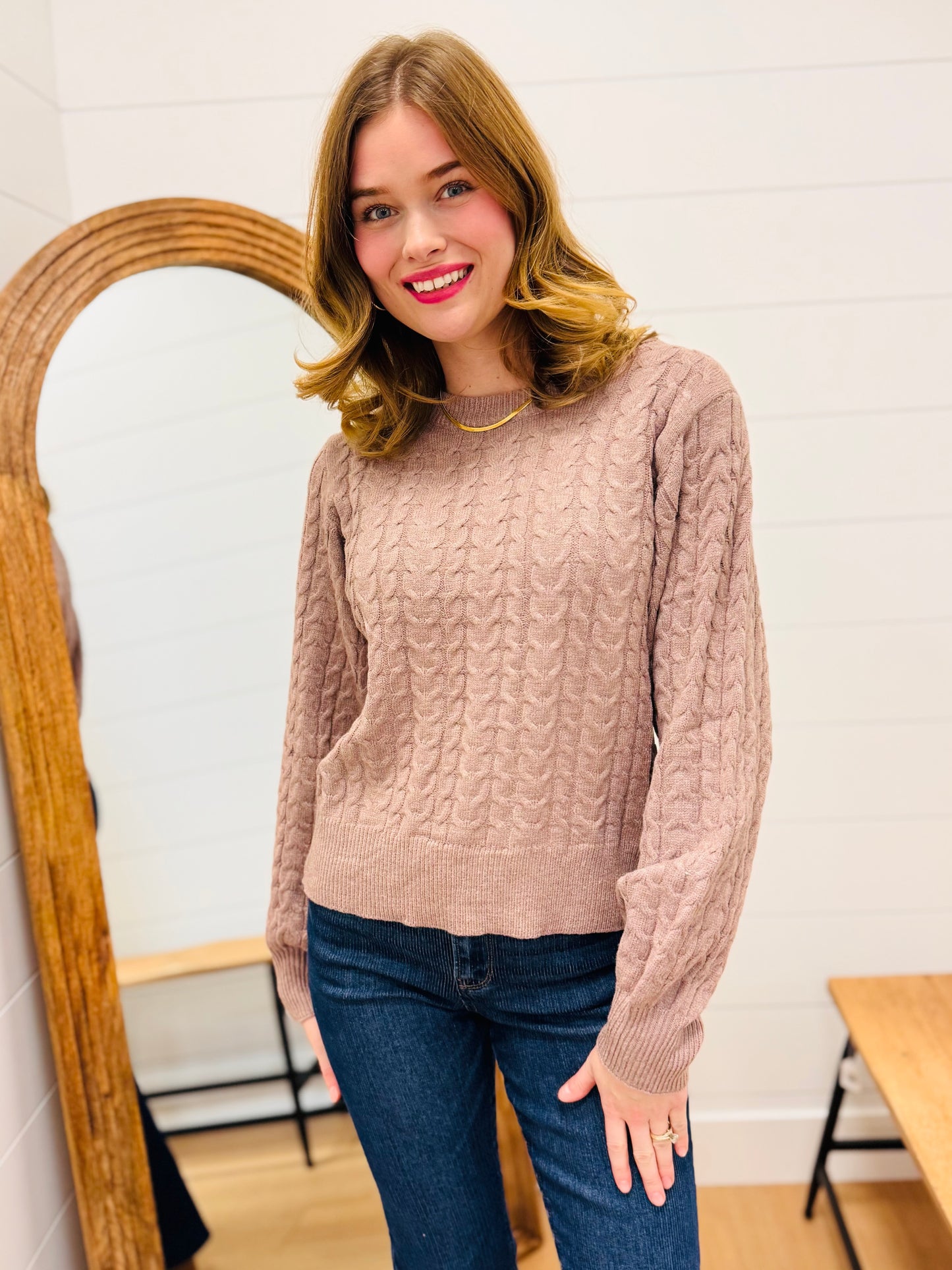 Soft Cable Knit Sweater