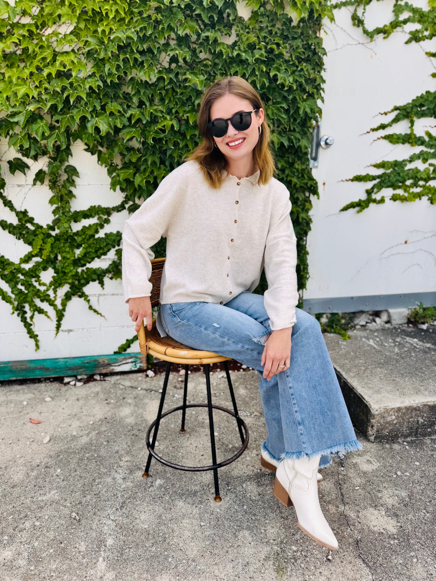 Lightweight Button Down Knit Cardigan