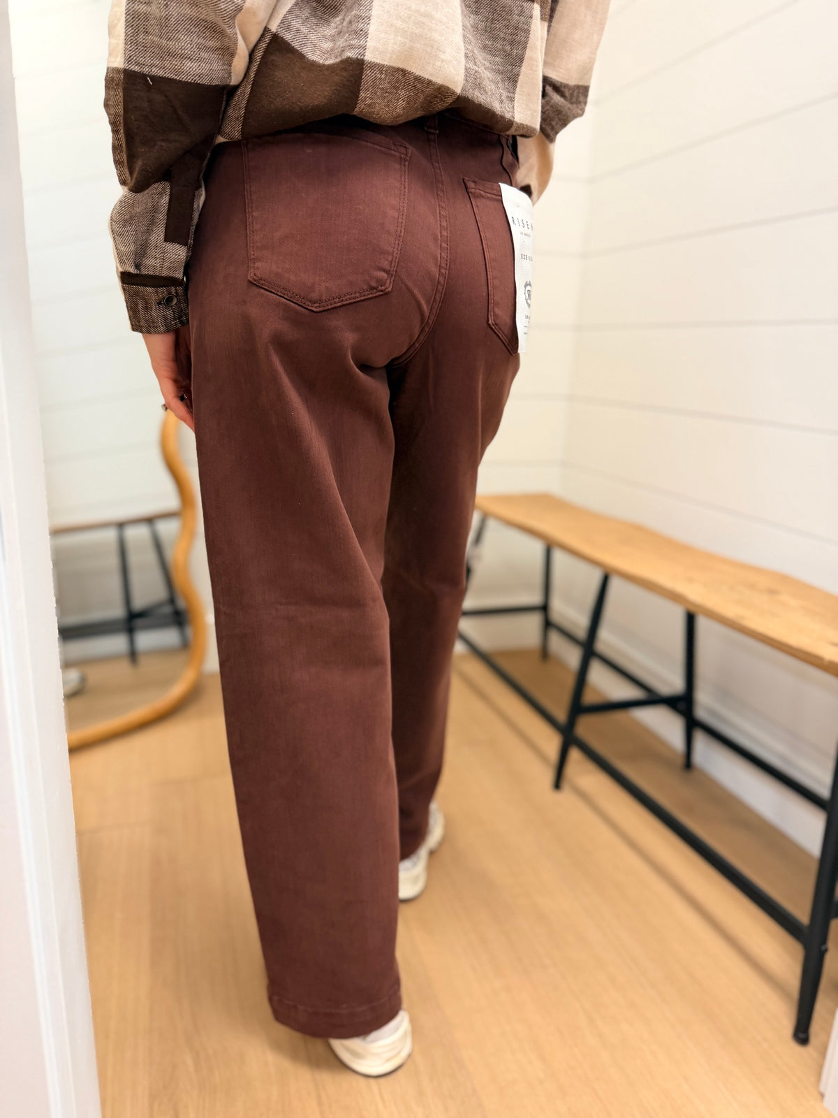 Adjustable Waist Band Jeans with Pleats - Risen