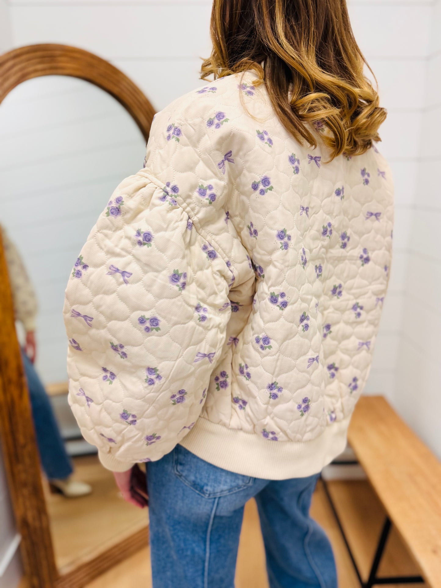 Floral Quilted Oversized Jacket