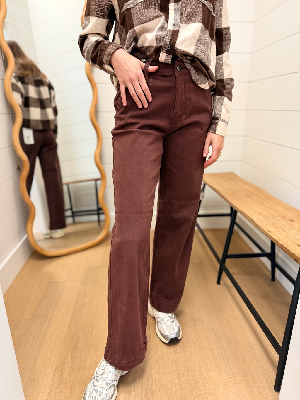 Adjustable Waist Band Jeans with Pleats - Risen