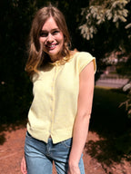 Raw Edge Sleeveless Lightweight Cardigan