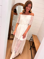 Lace Layered Maxi Dress