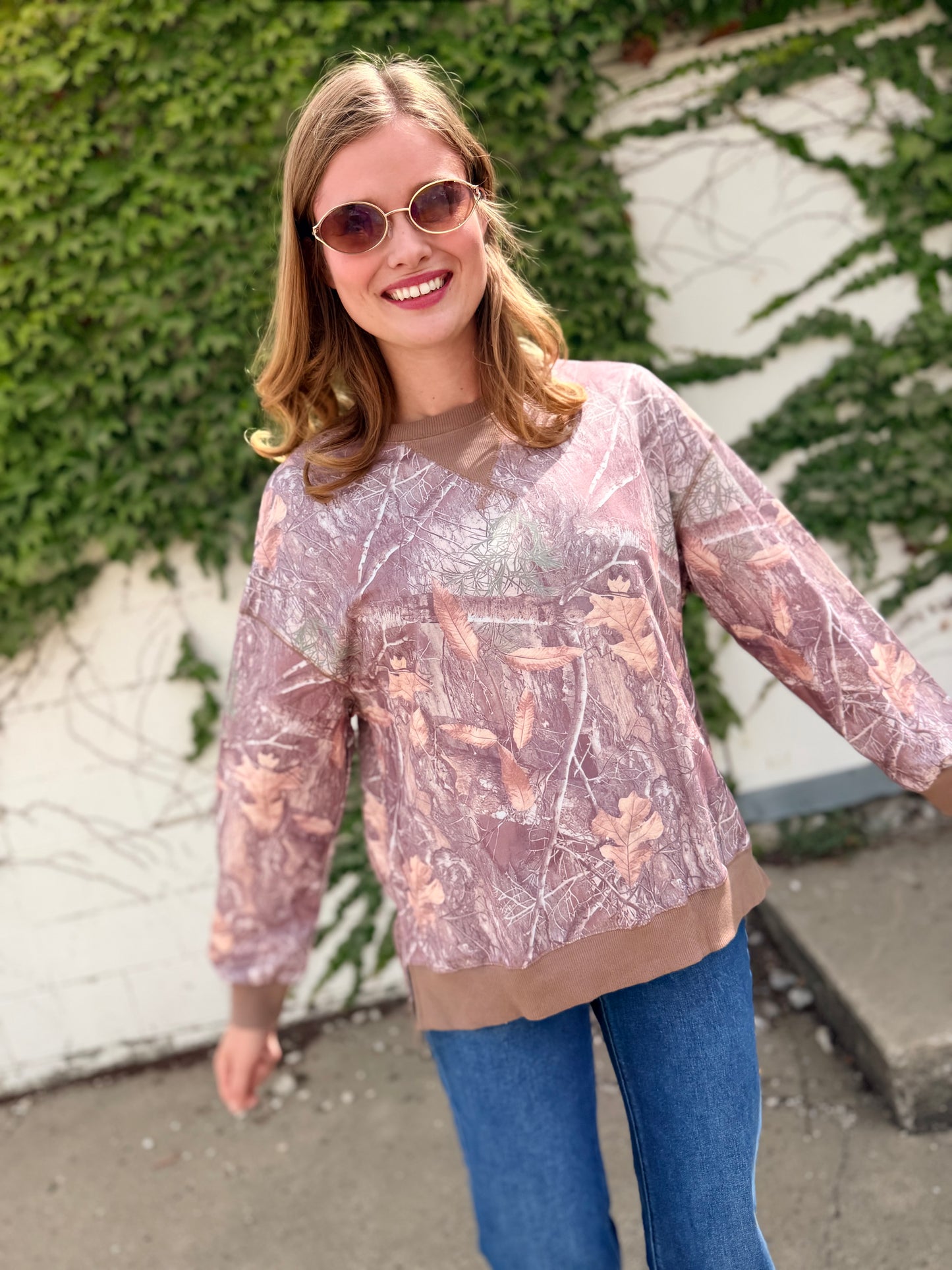 Camo Baggy Pullover Sweatshirt