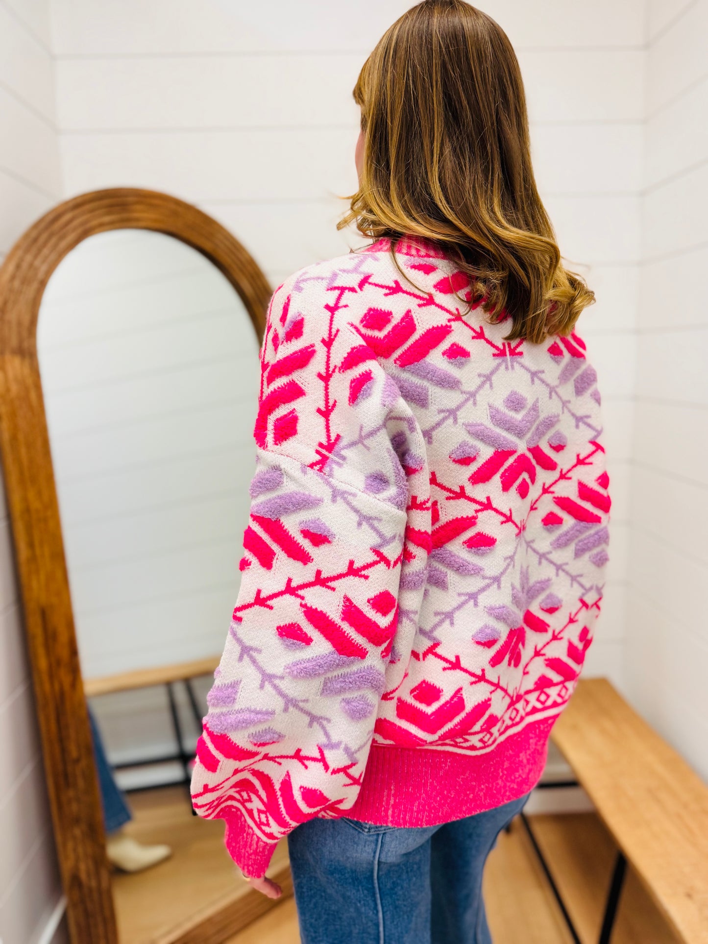 Embroidered Sweater Top