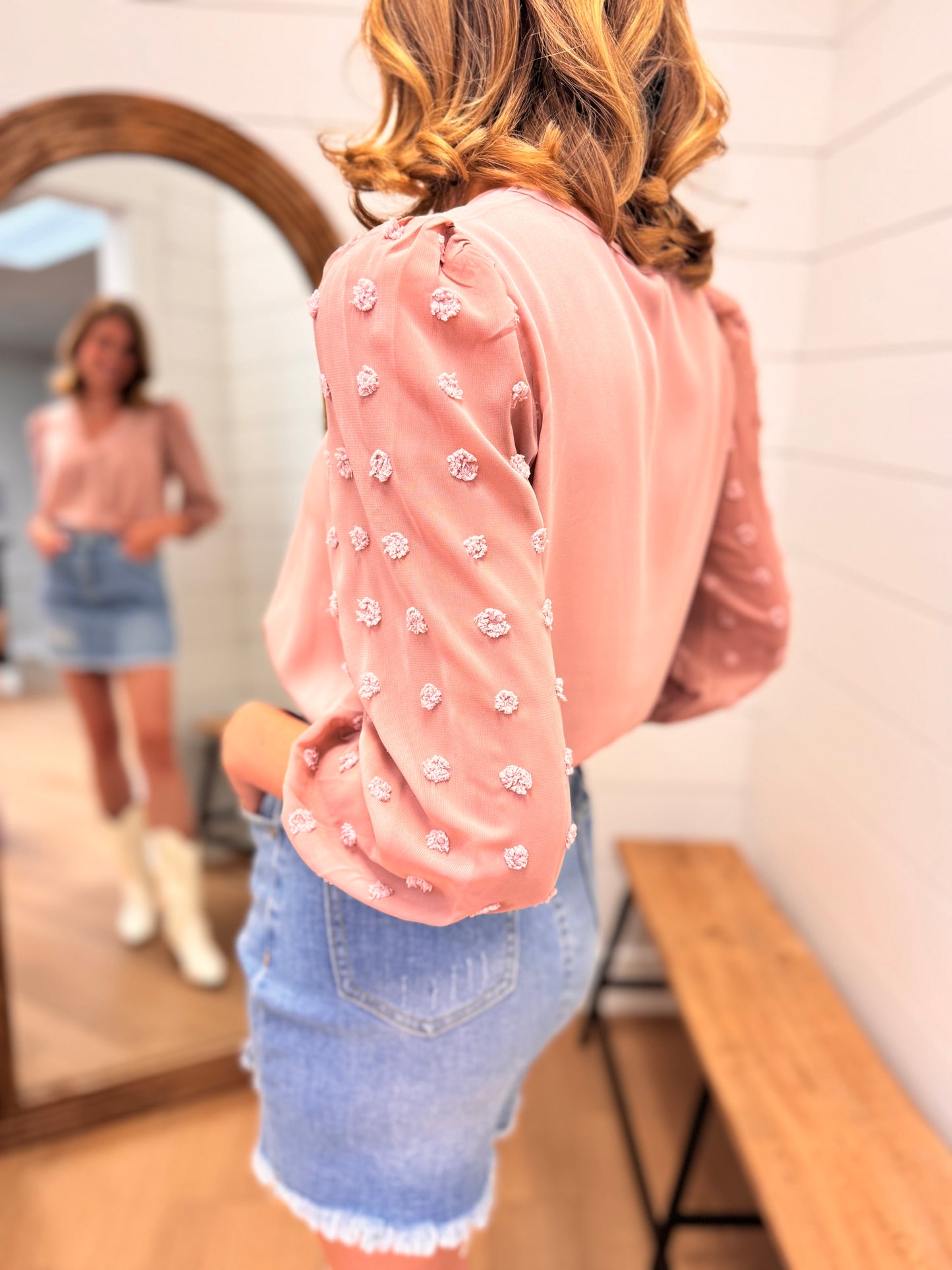 Soft Mauve Long Sleeve Blouse