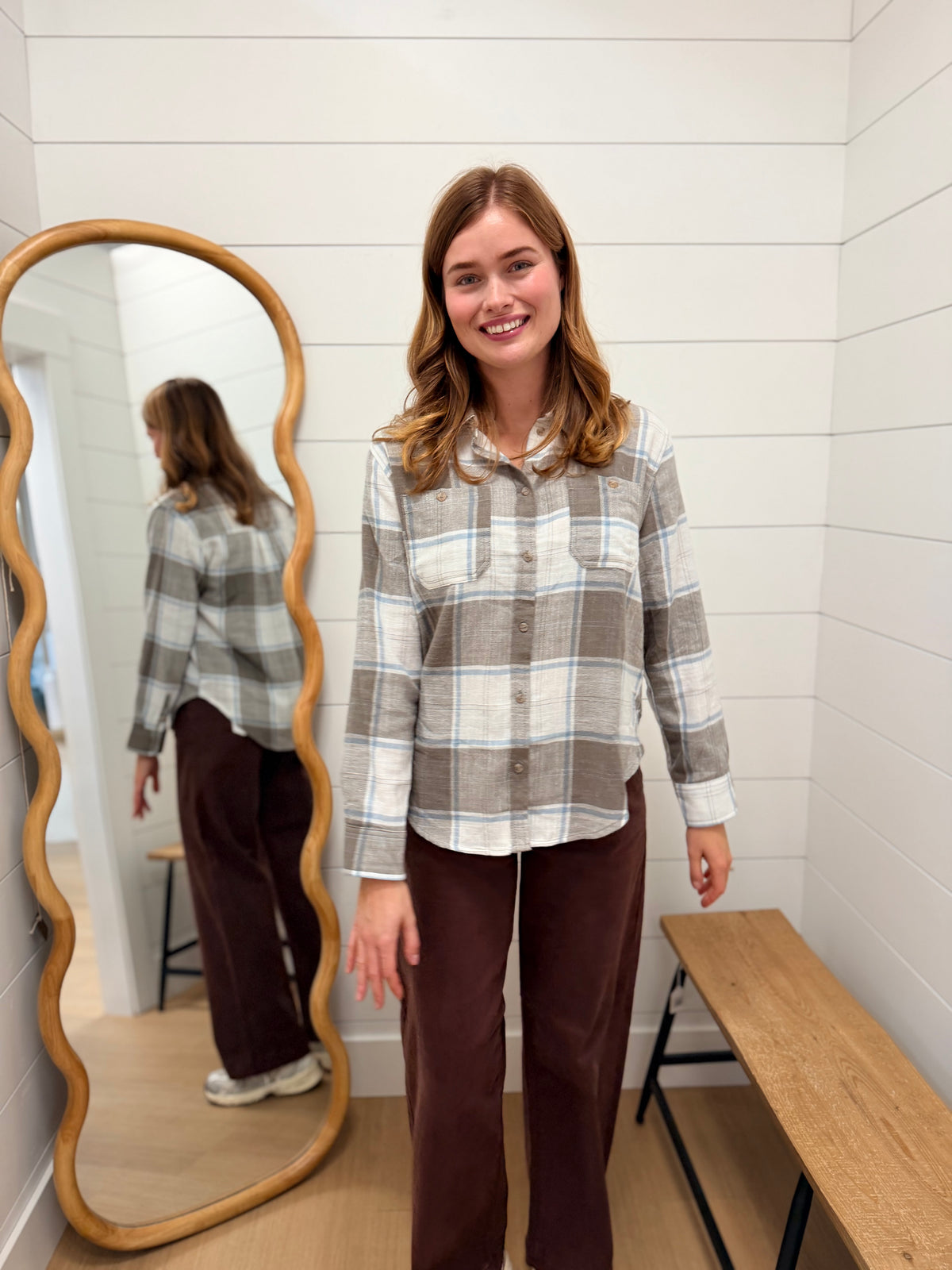 Flannel Button Down Top