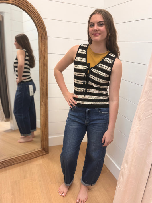 High Rise Barrel Jeans - Risen