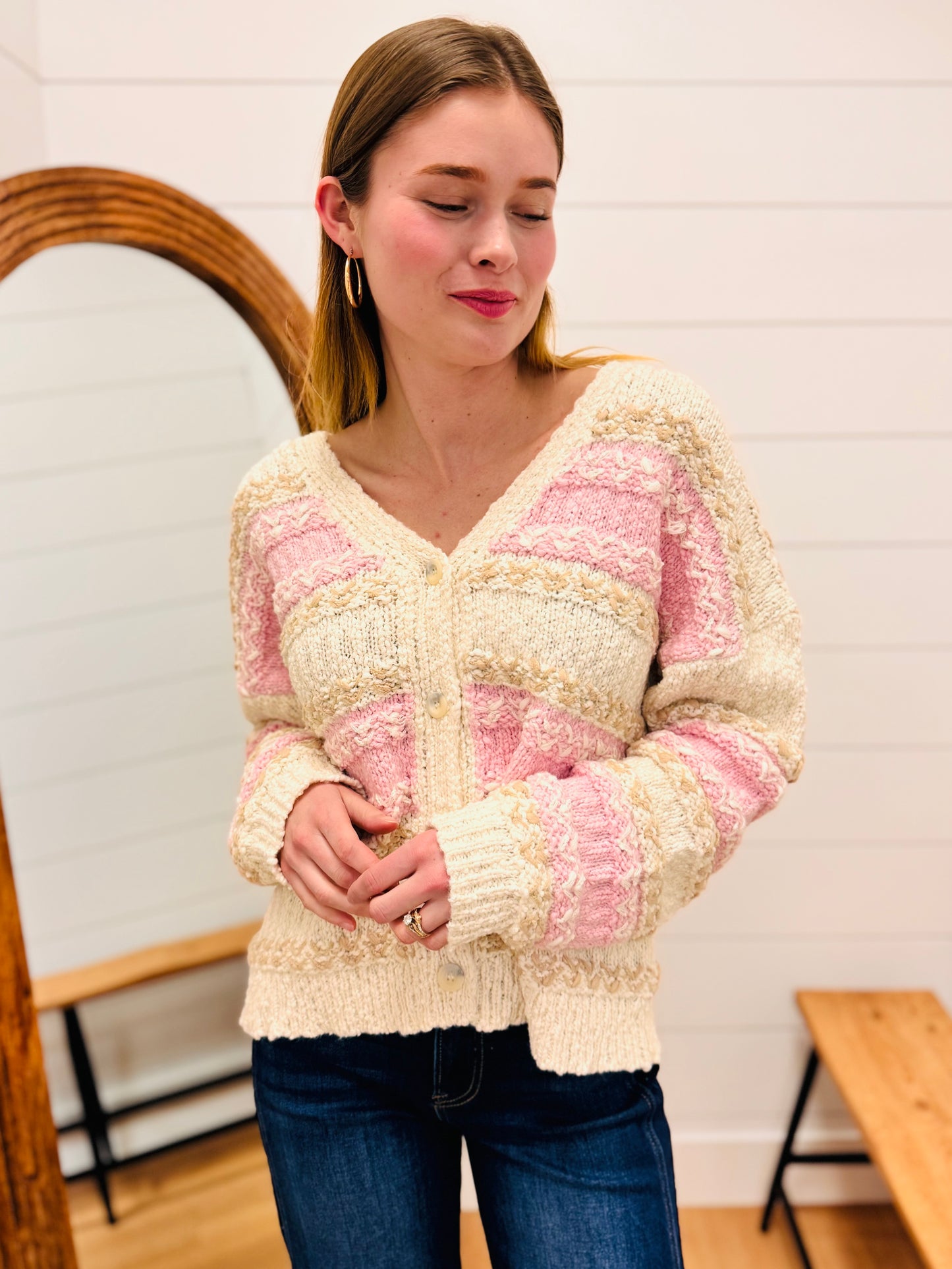 Multi Color Knit Cardigan