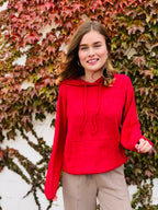 Brushed Hacci Melange Hoodie Sweater