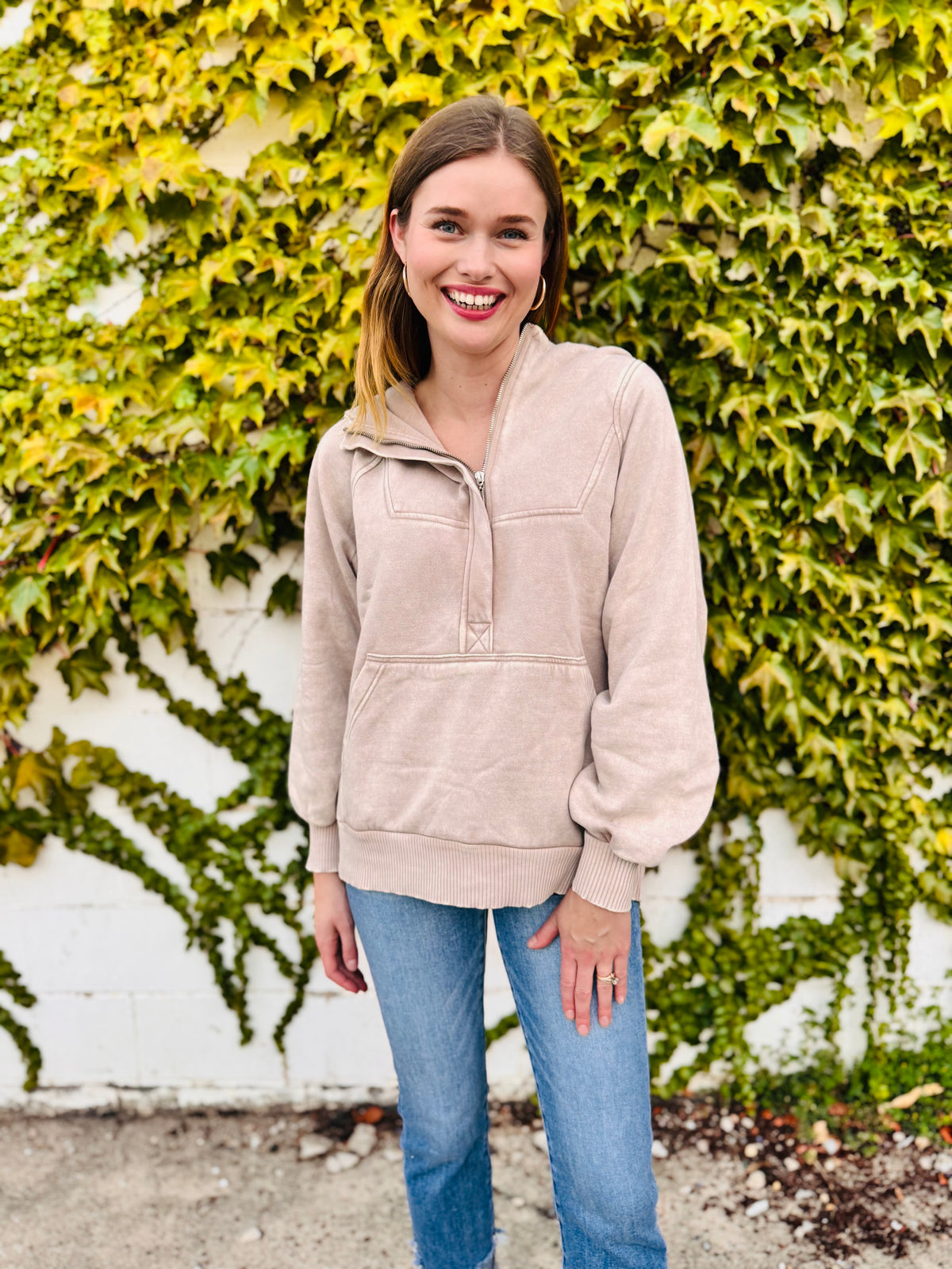 Acid Wash Fleece Oversized Hoodie