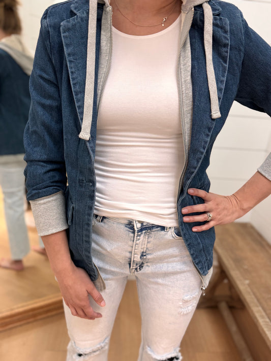 Blazer Hoodie Jacket - Risen