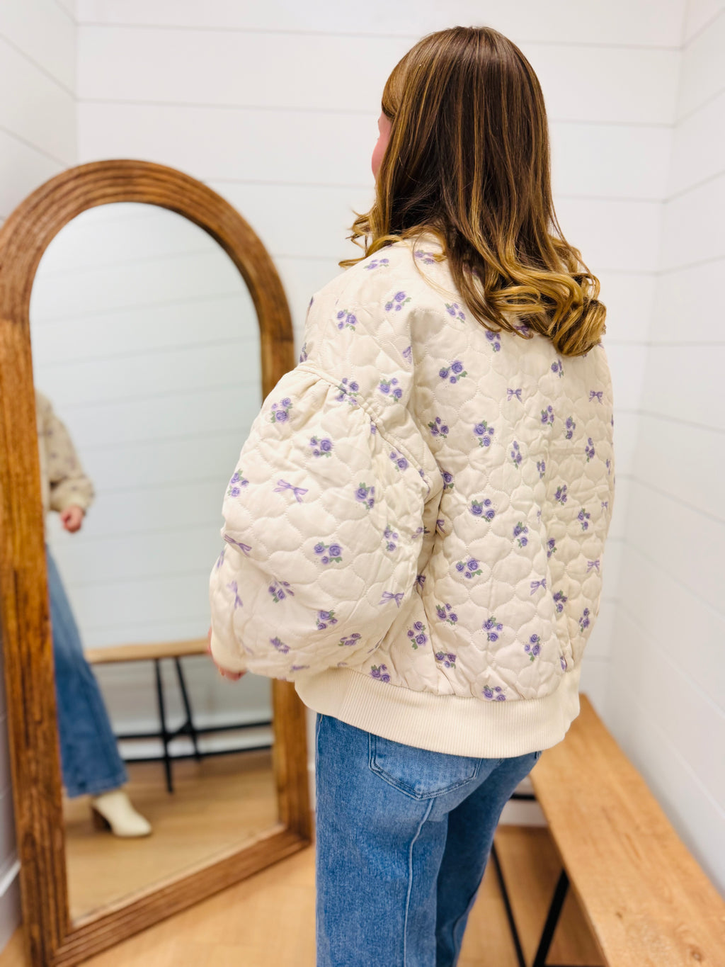 Floral Quilted Oversized Jacket