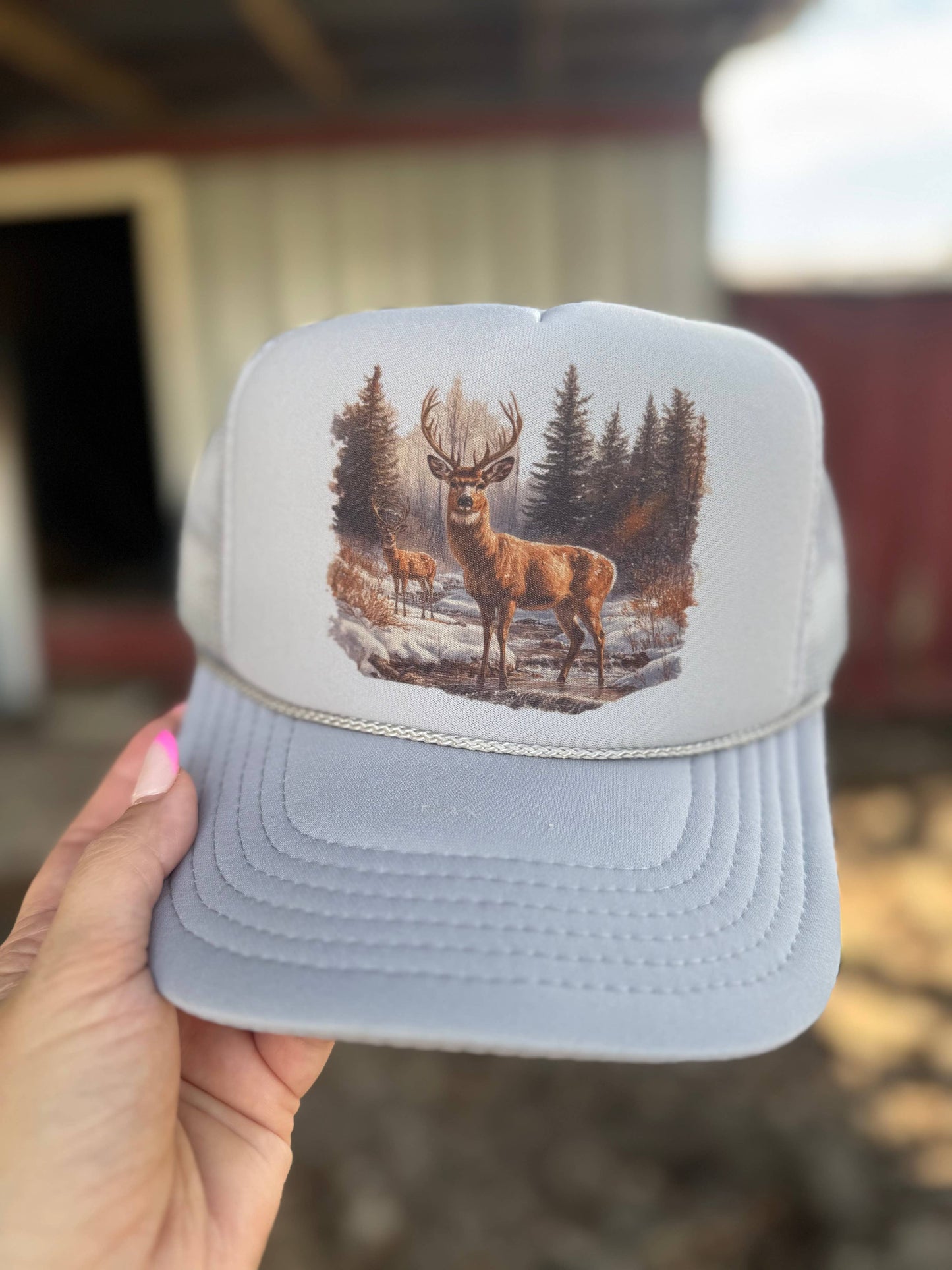 Retro Deer Trucker Cap - Multiple Color Options