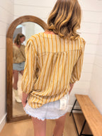 Asymmetrical Button Top