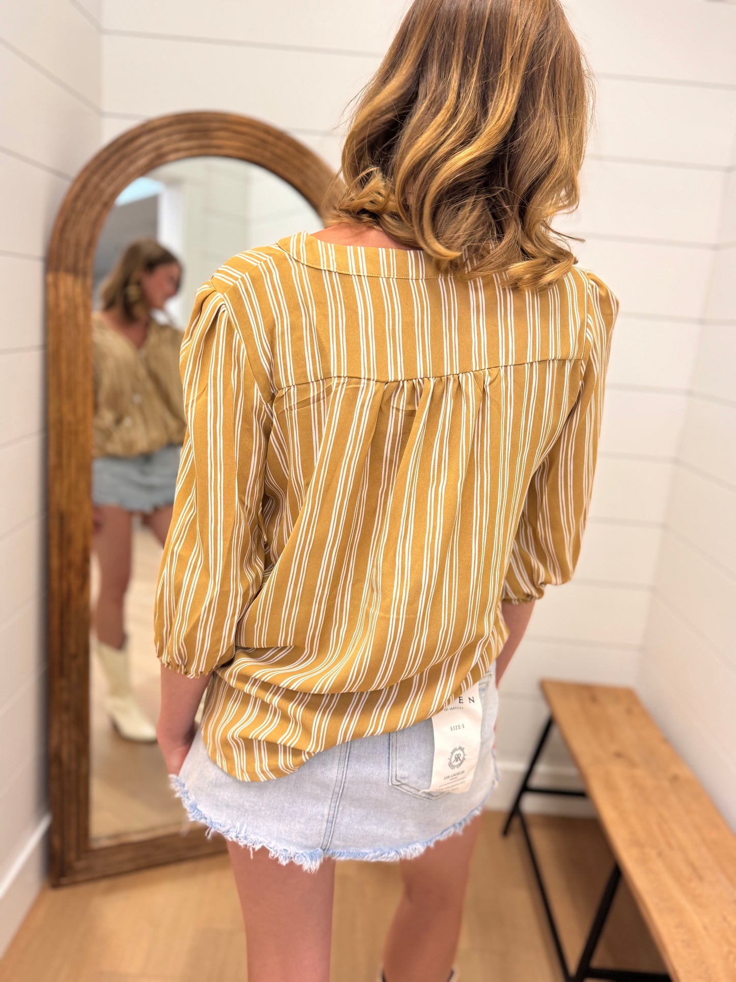 Asymmetrical Button Top
