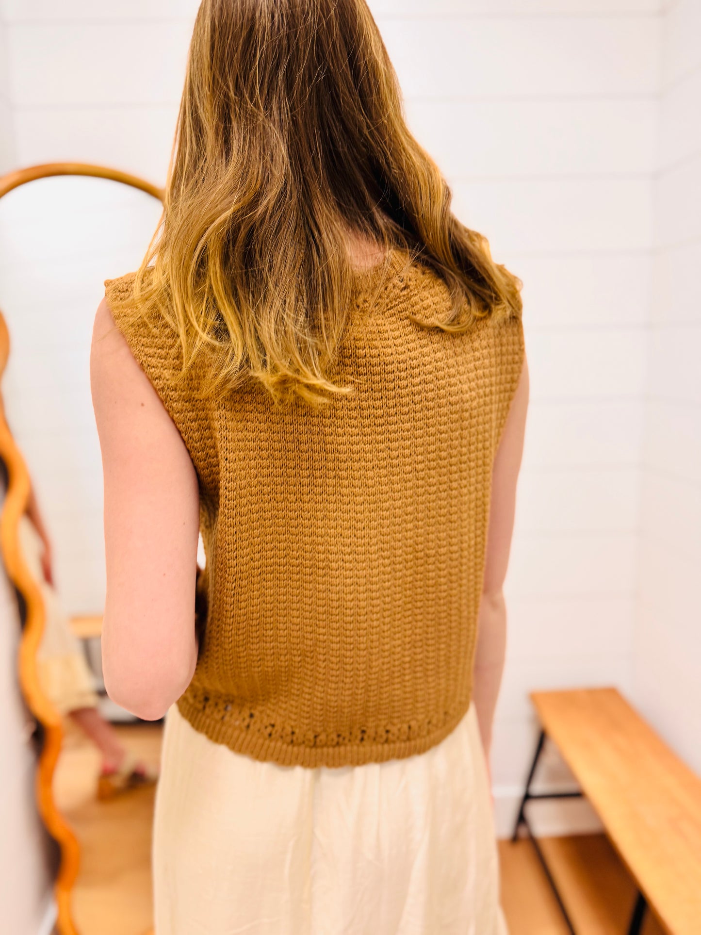 Vintage Vibes Mocha Vest