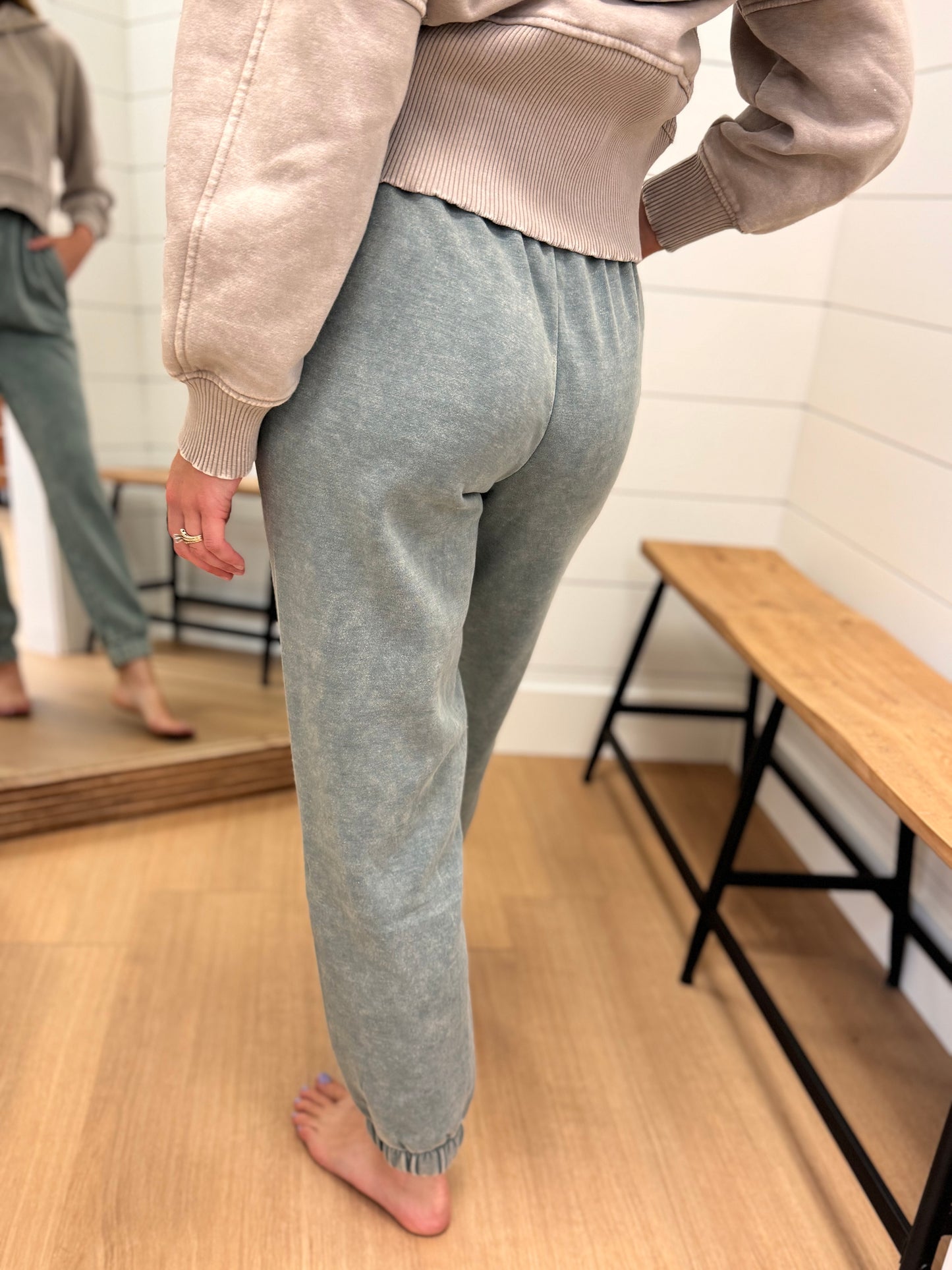Washed and Worn Jogger Sweatpants
