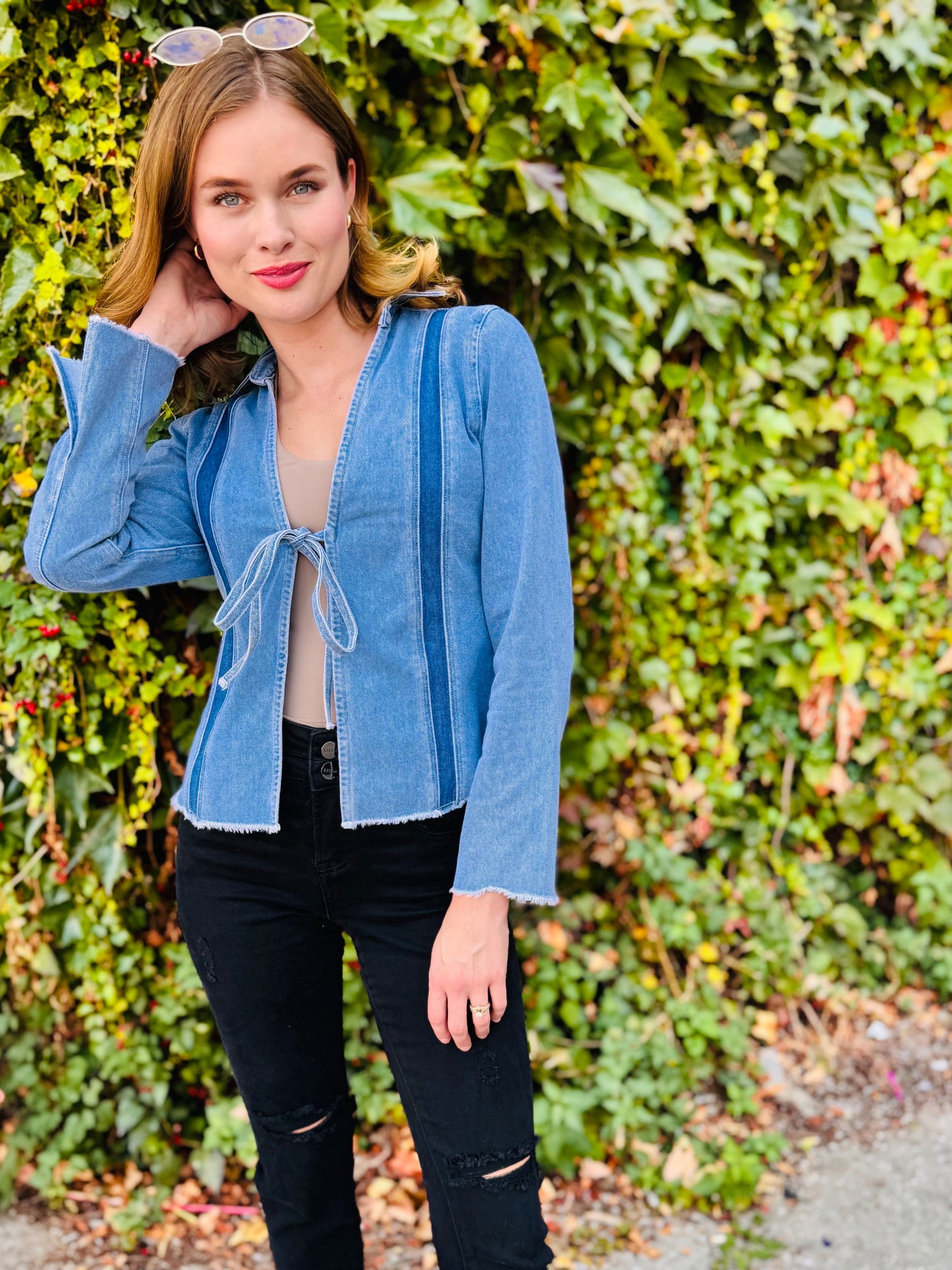Long Sleeve Denim Blazer