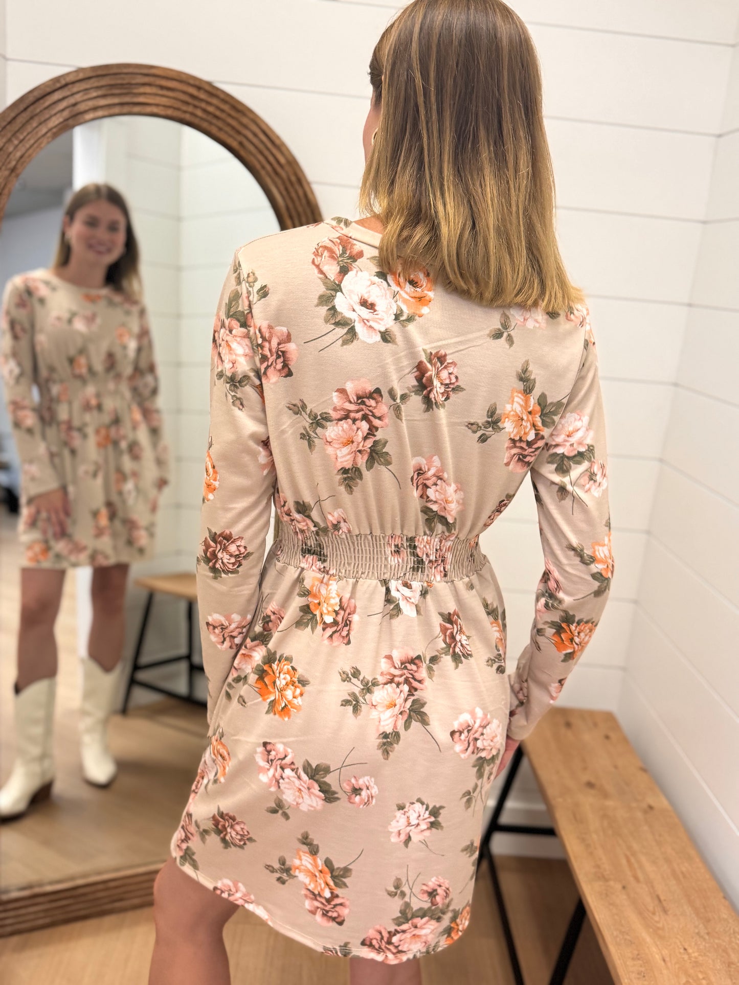 Floral Terry Fabric Dress