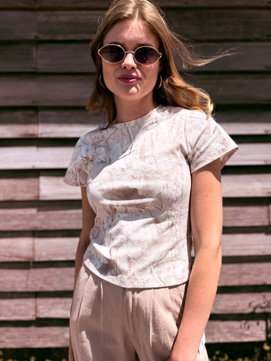 Washed Camo Fitted T-shirt