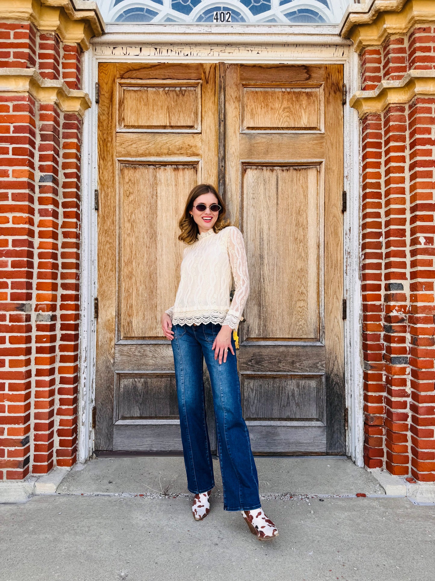 Crochet Trim Lace Top