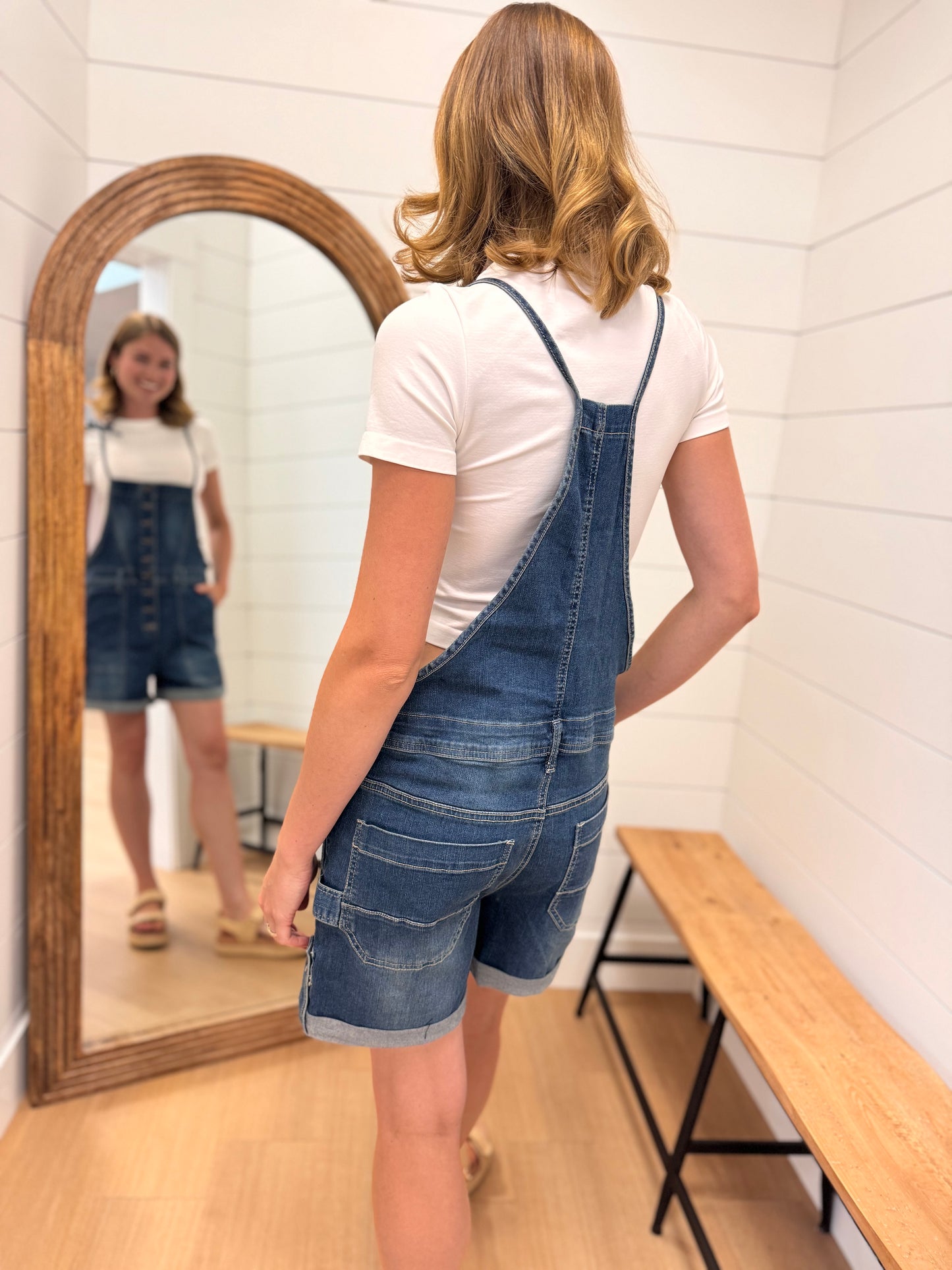 Tie Denim Shortalls