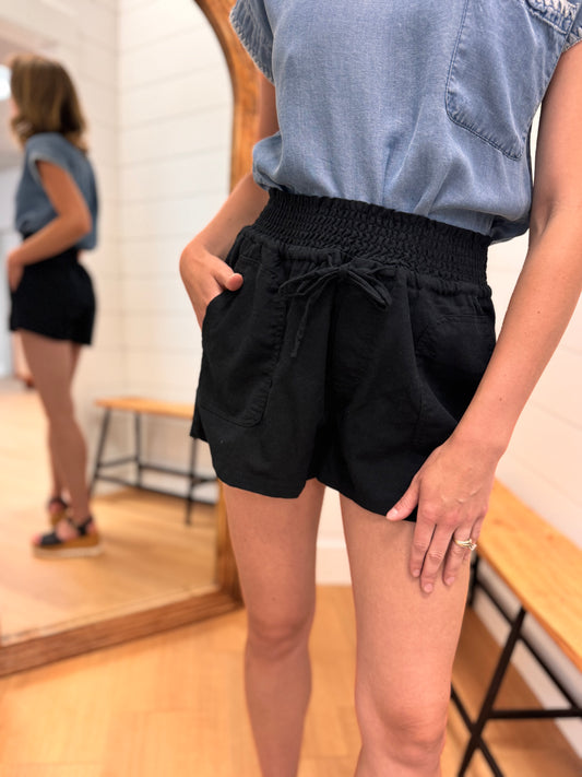 Comfy Elastic Waist Shorts