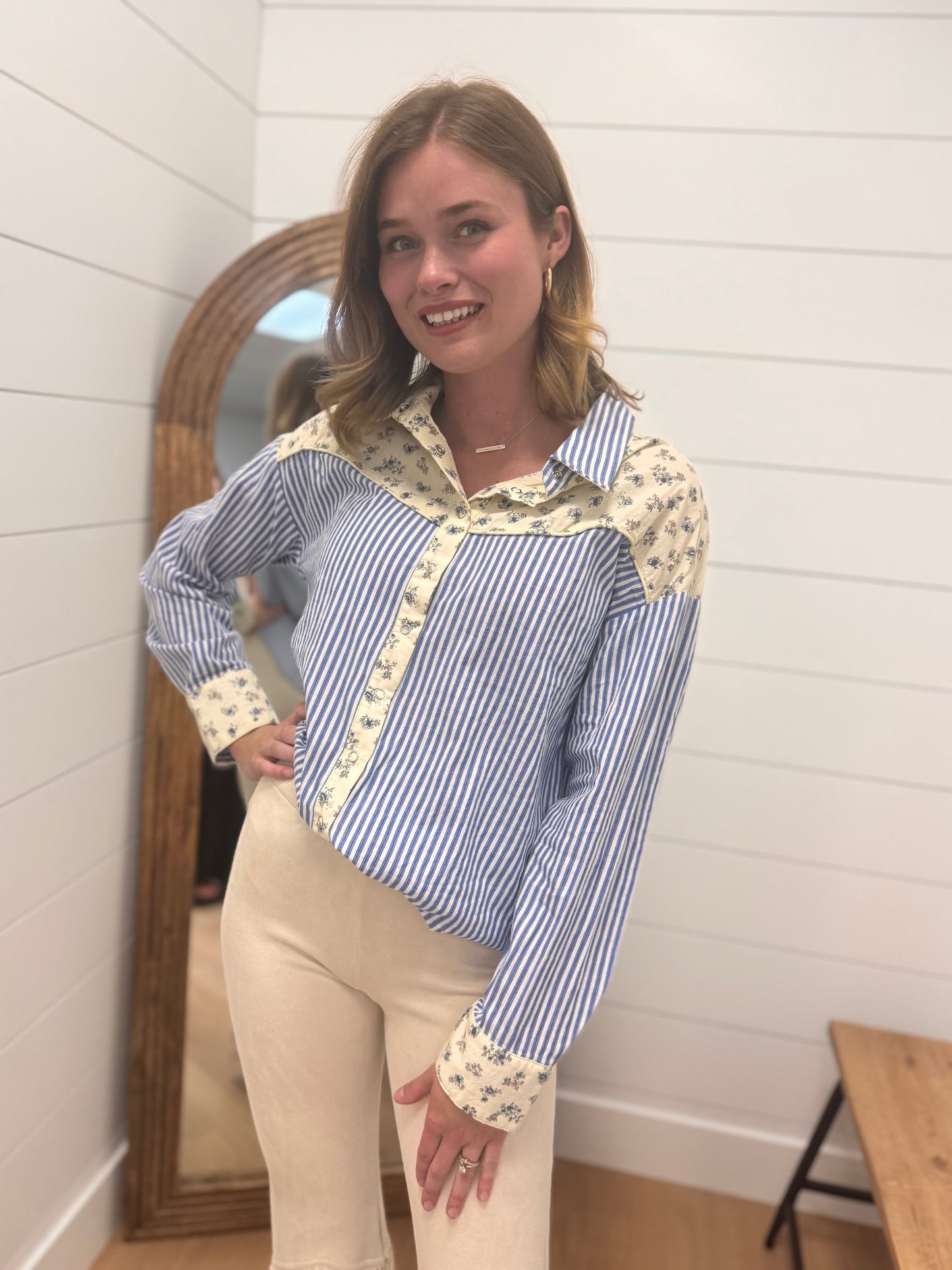 Farm-Her Button Up Top