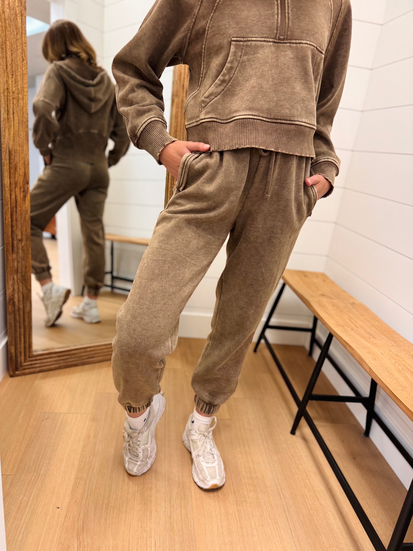 Washed and Worn Jogger Sweatpants