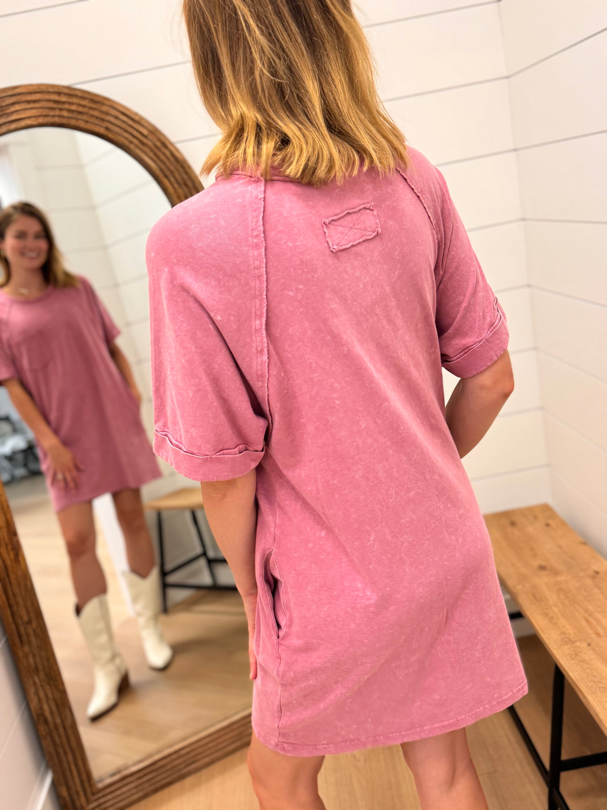 Washed Pink Lazy Day Dress