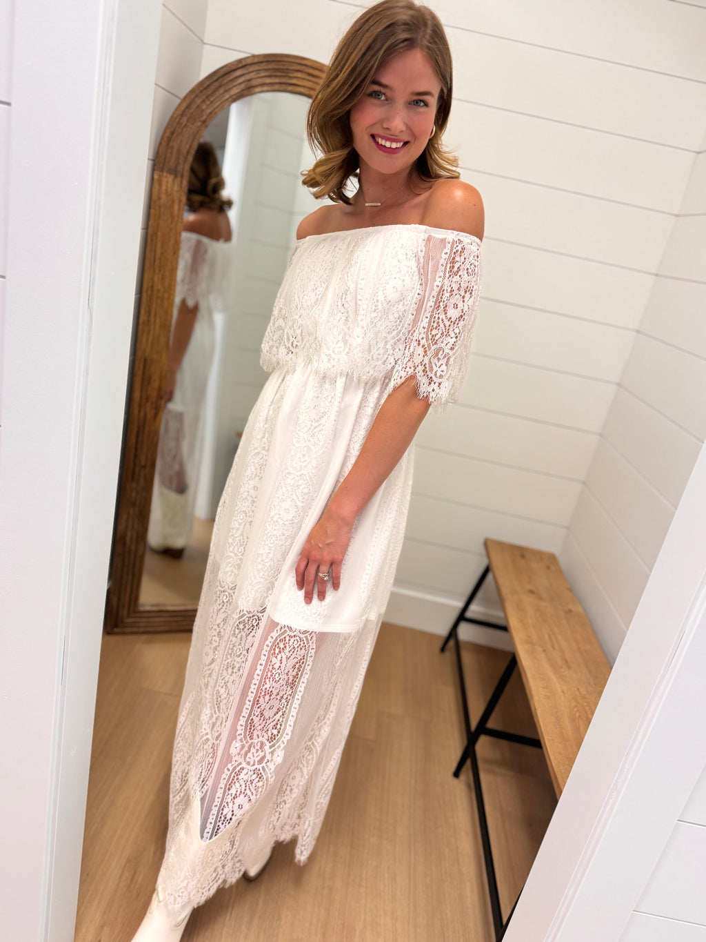 Lace Layered Maxi Dress