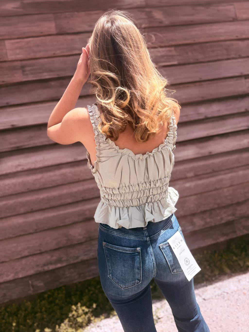 Square Neck Smocked Top