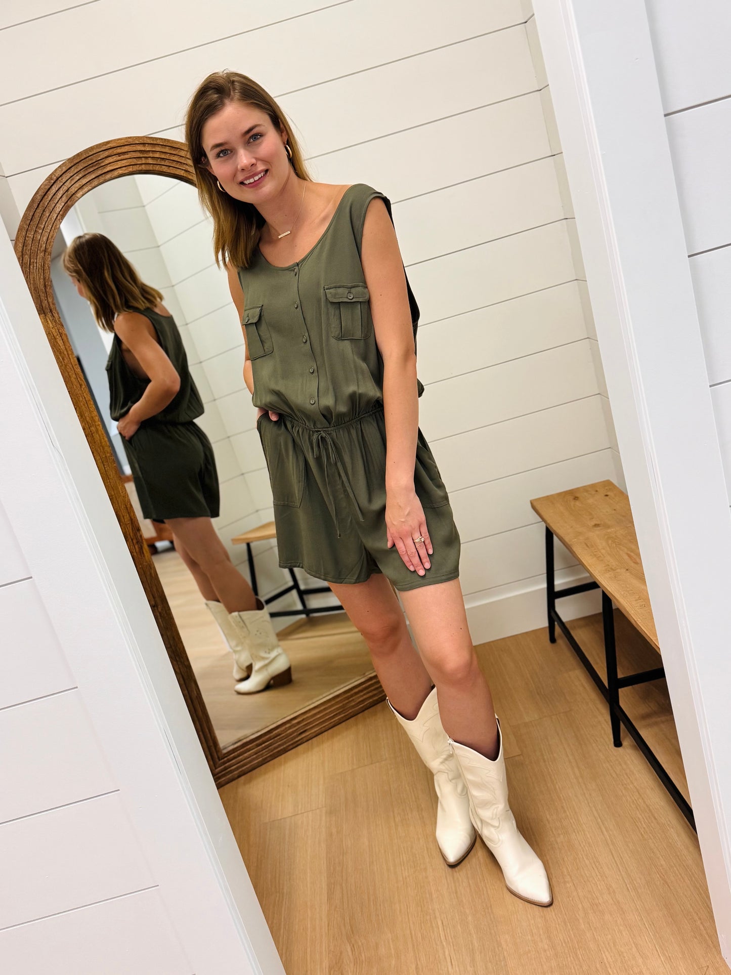 Olive Green Romper