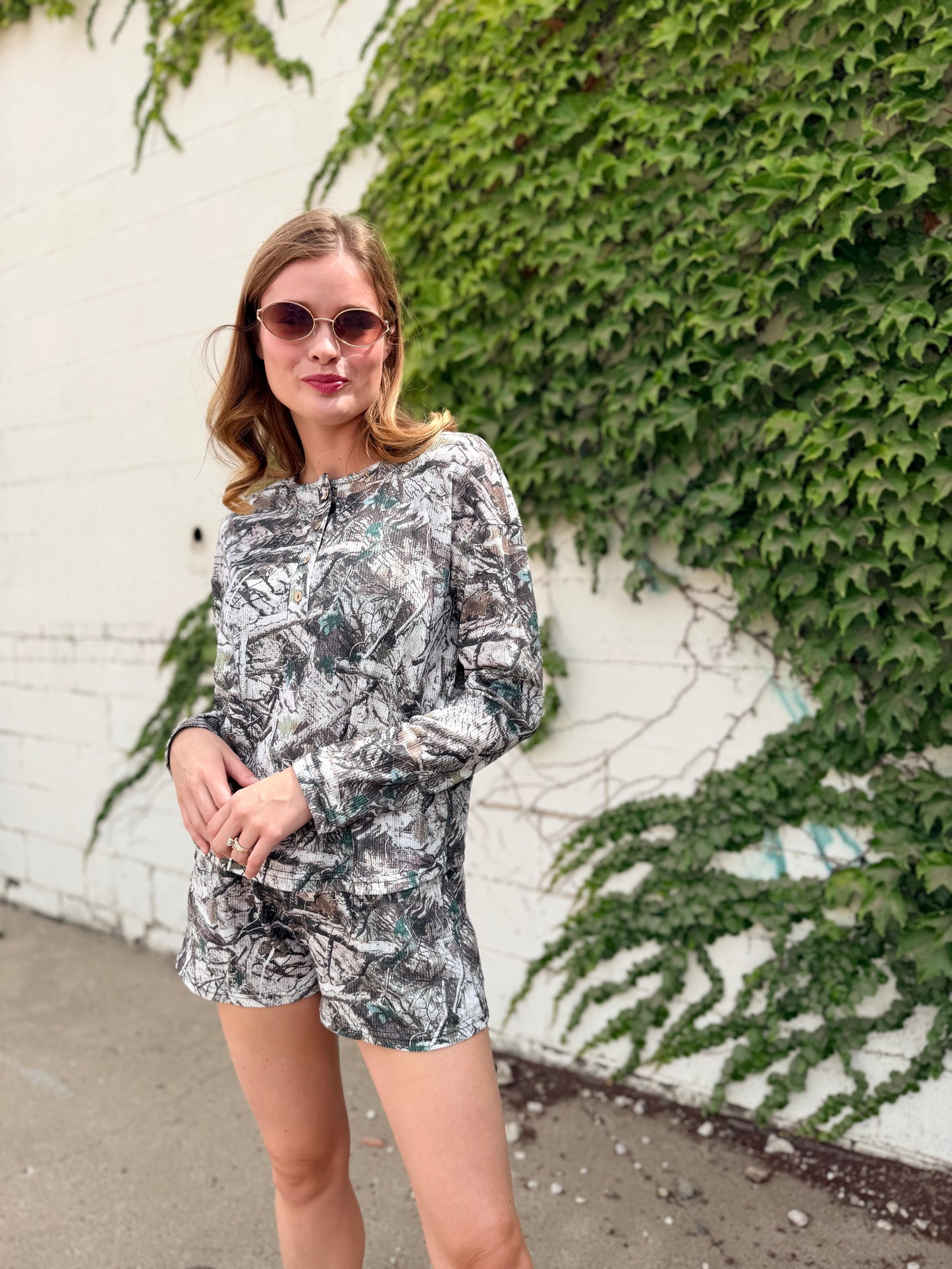Camo Long Sleeve Top