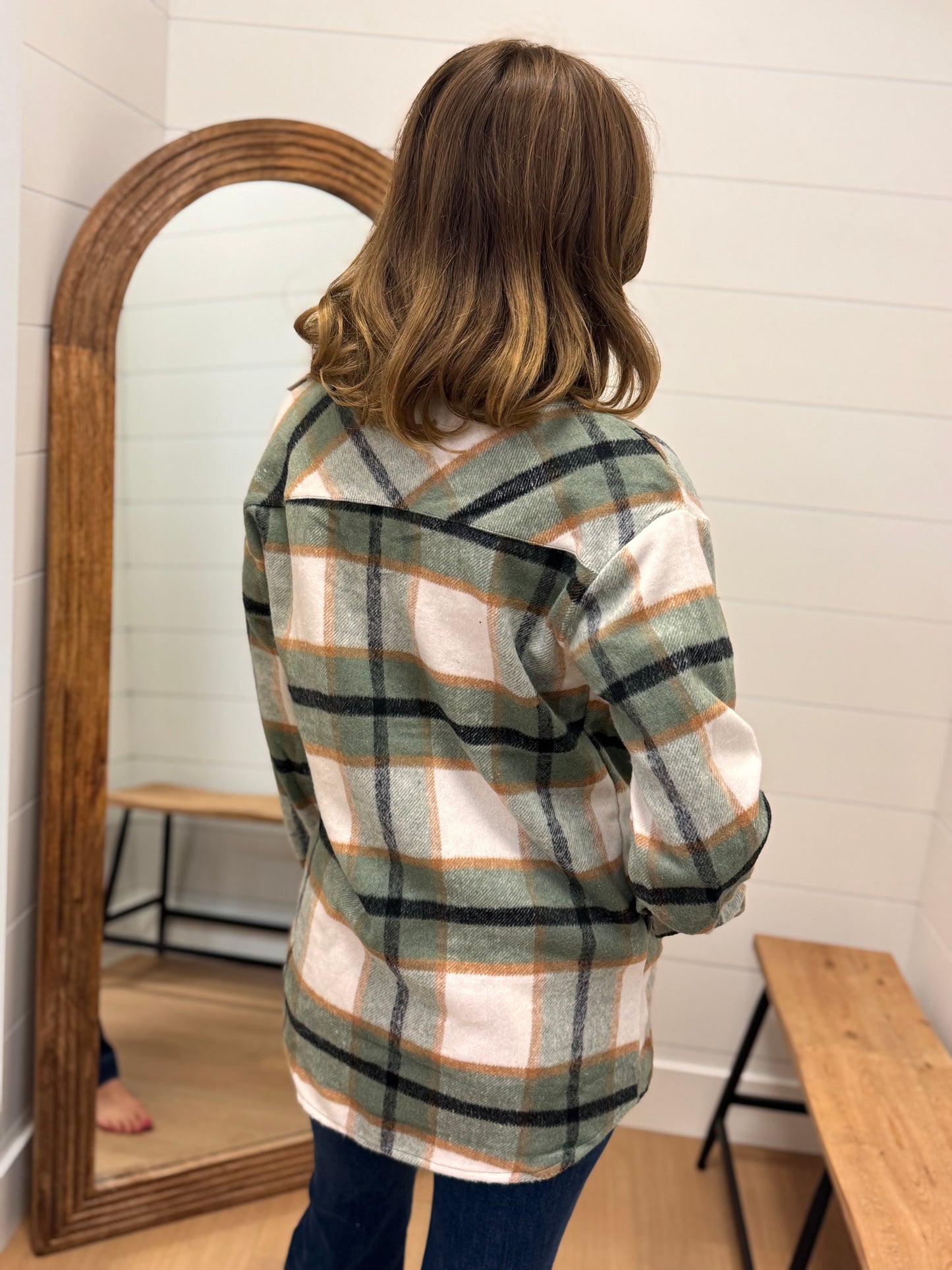 Flannel Plaid Oversized Shacket