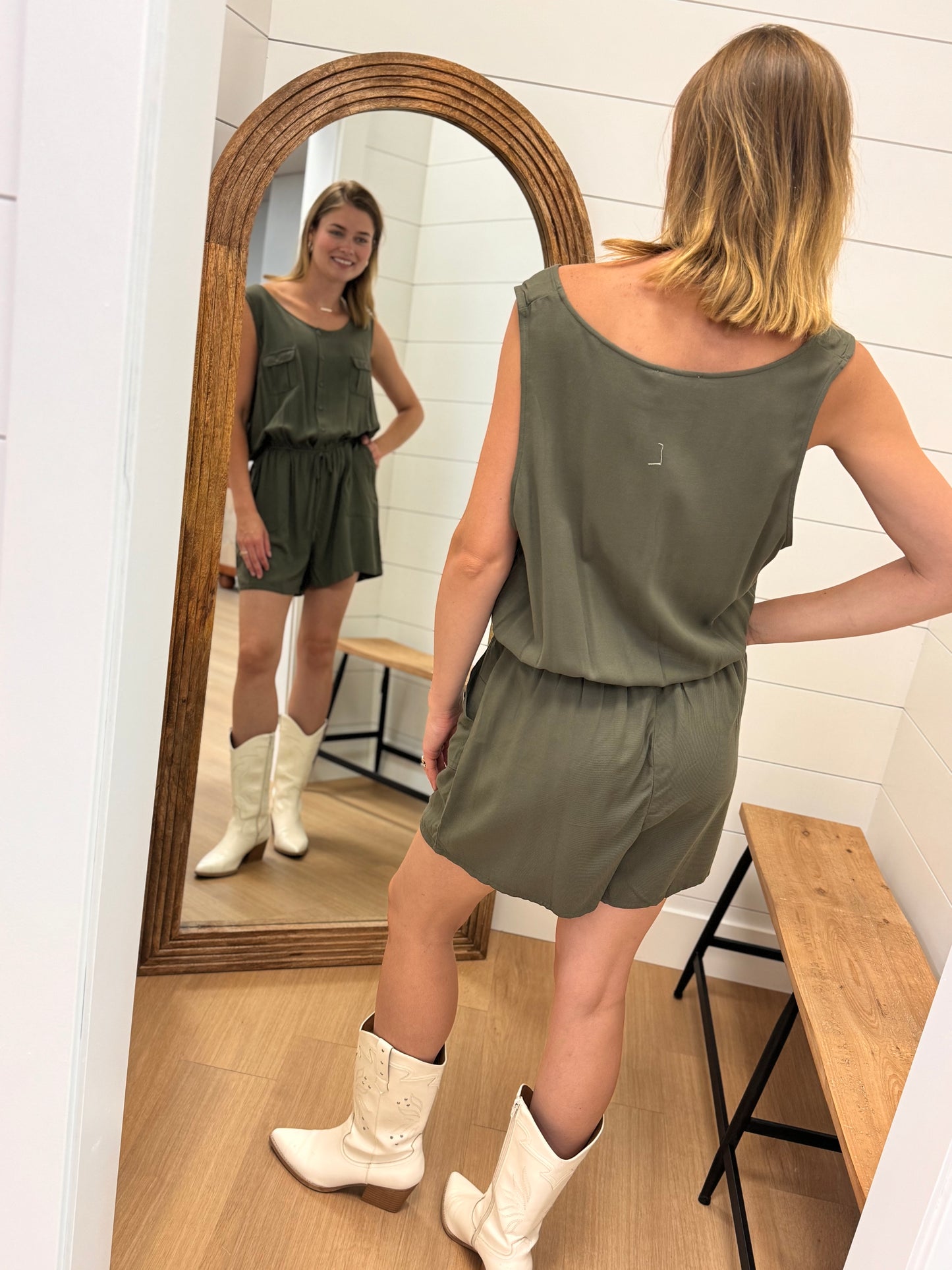 Olive Green Romper