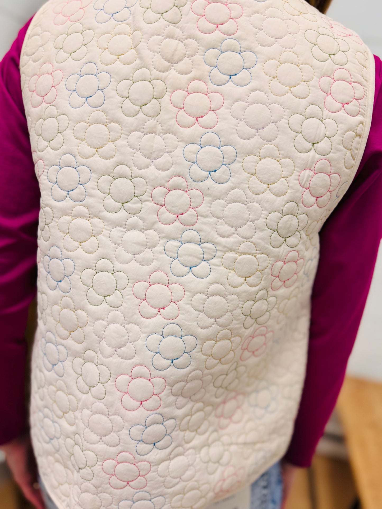 Floral Quilted Vest
