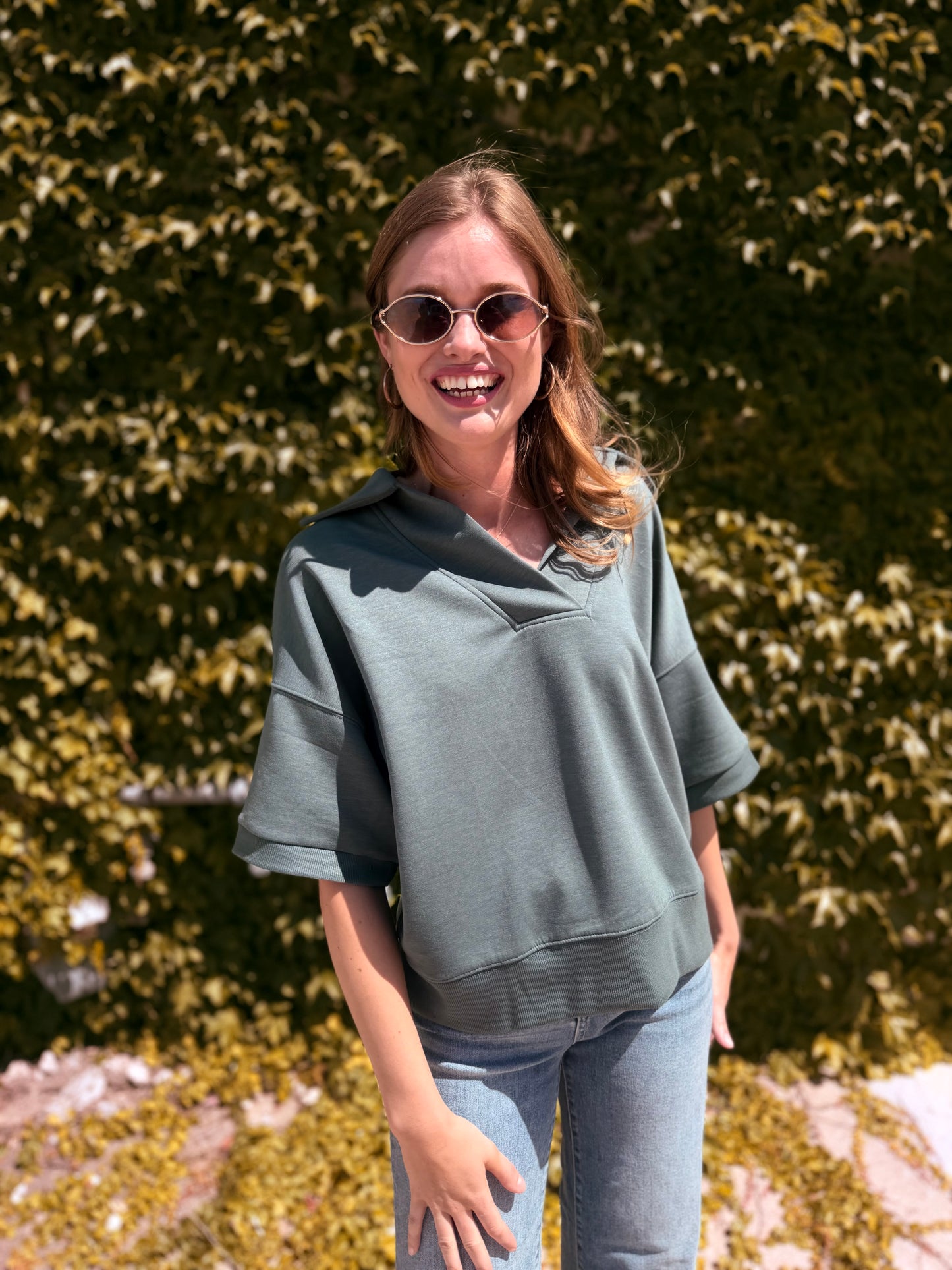 Scuba Collared Short Sleeve Pullover