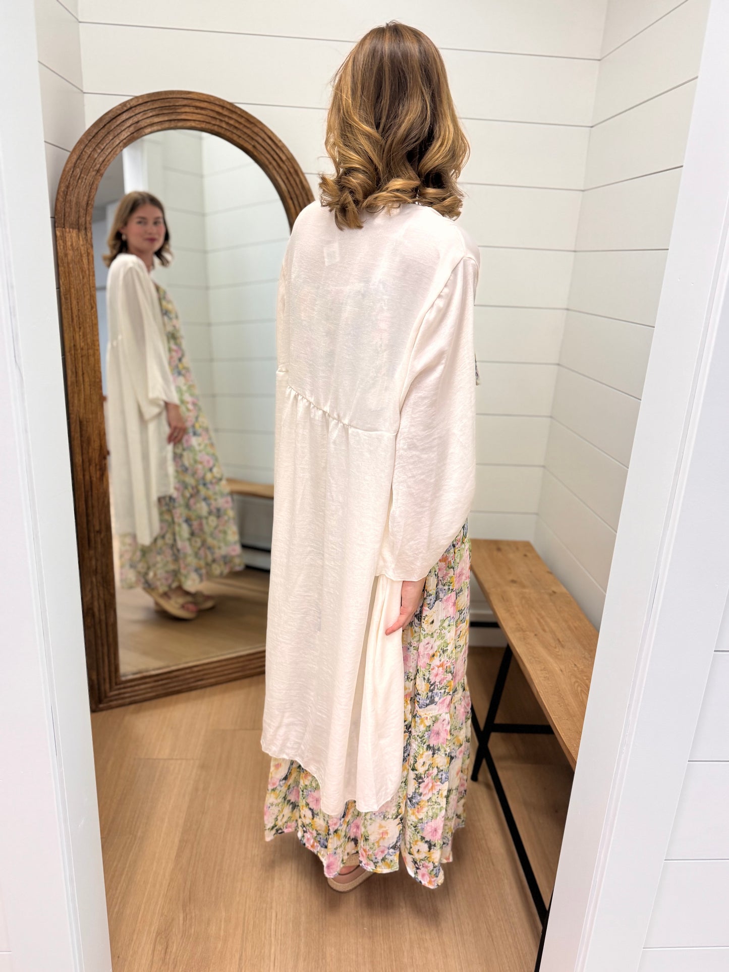 Long Satin Duster Cardi