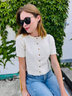 Button Down Knit Cardigan Sweater