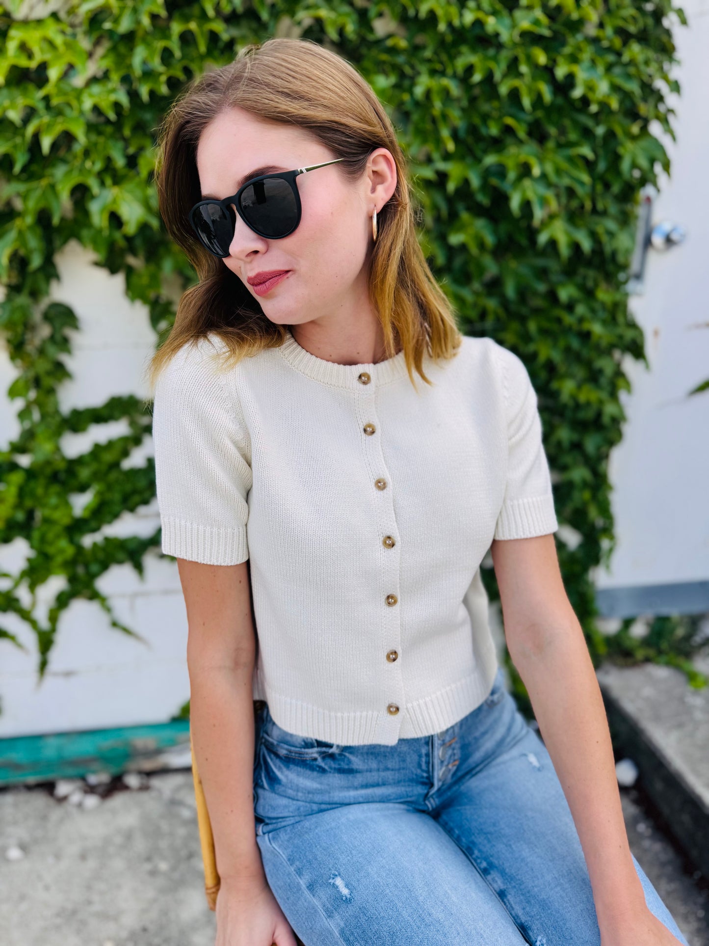 Button Down Knit Cardigan Sweater