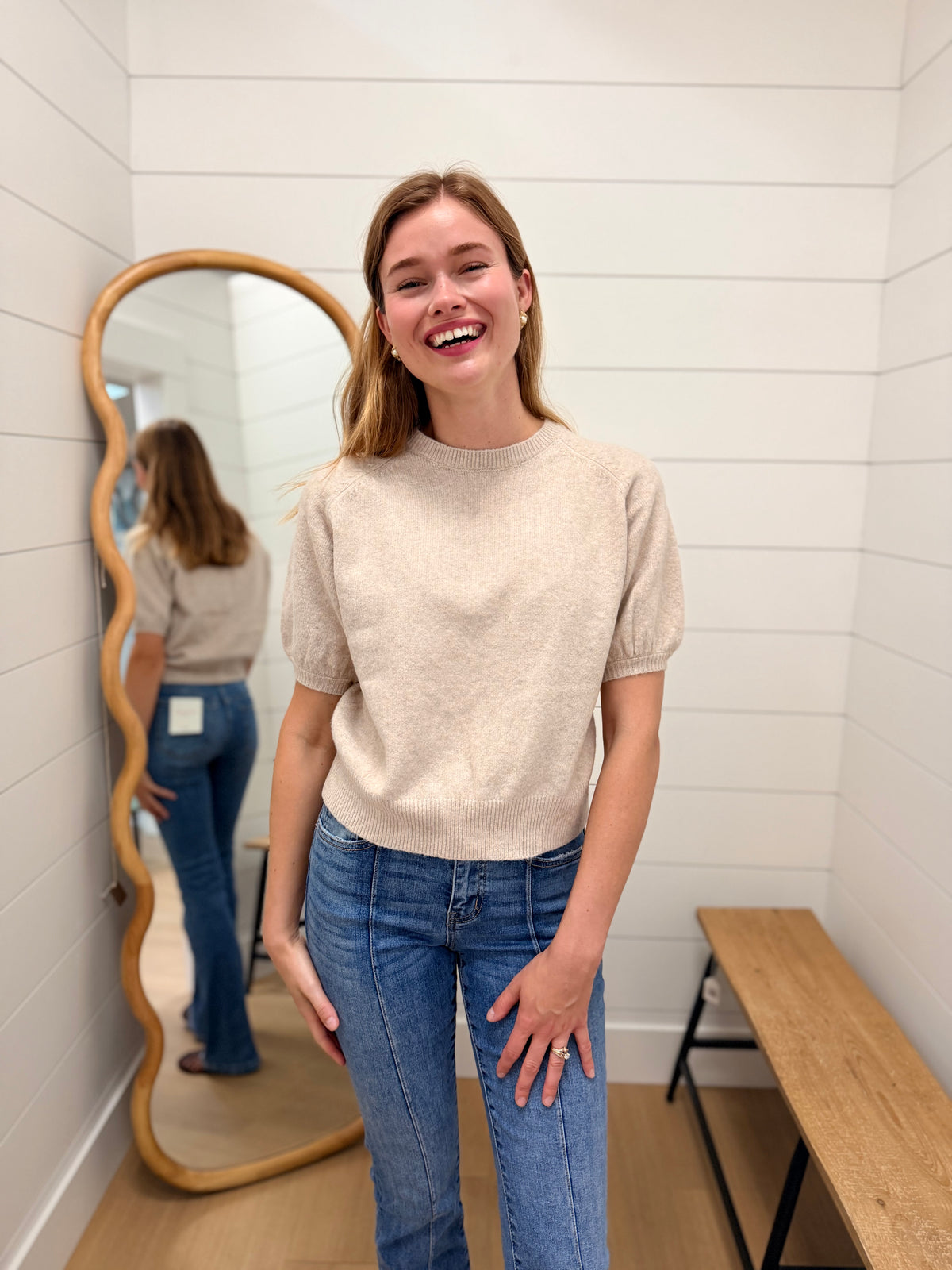 Chic Short Sleeved Sweater