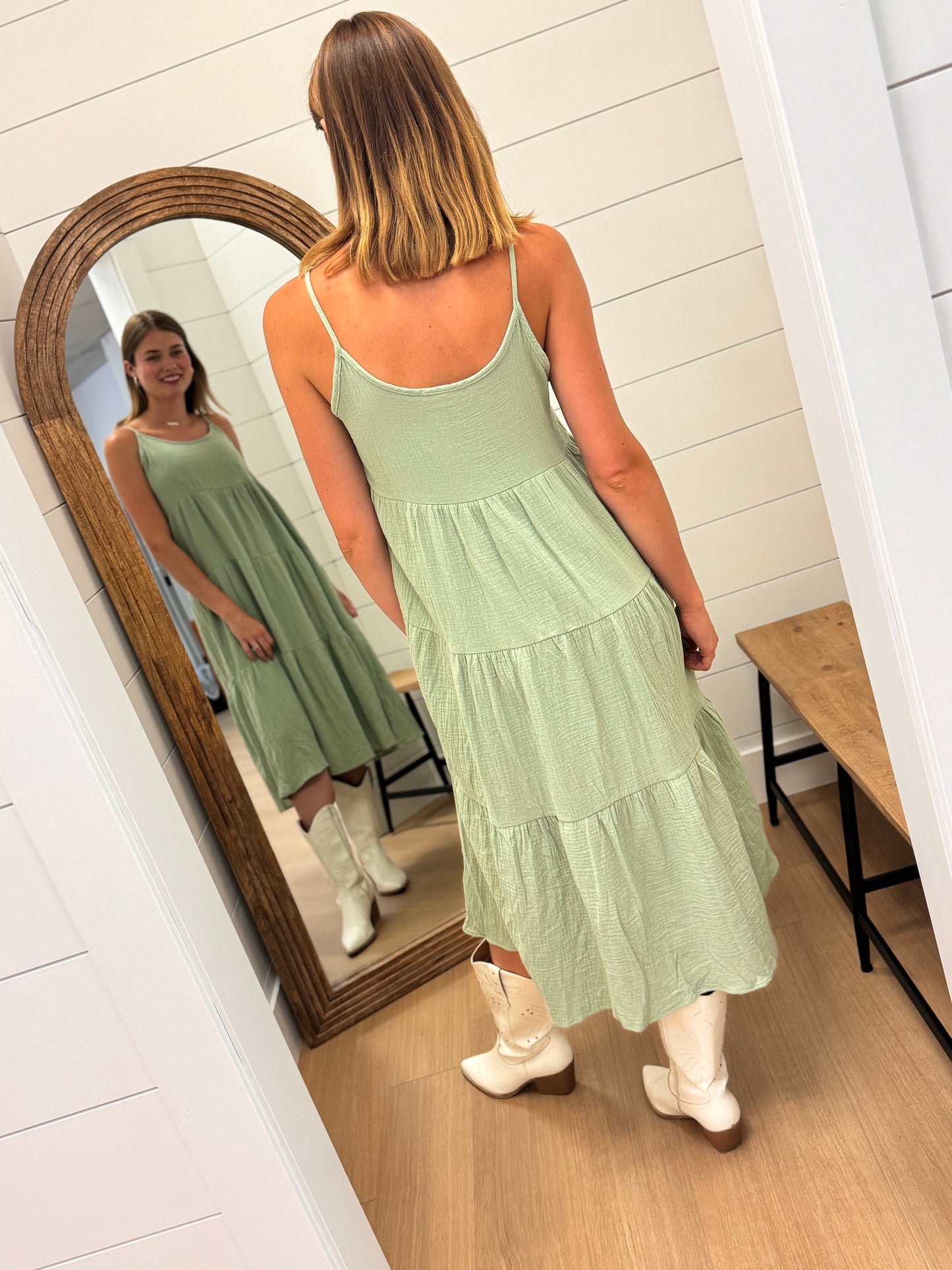 Sage Throw on Dress
