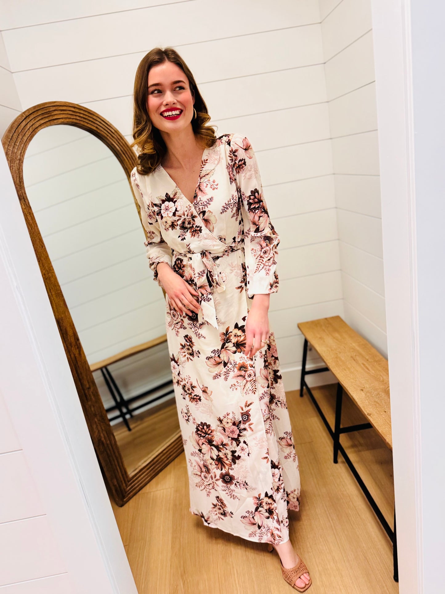 Floral Print Wrap Dress
