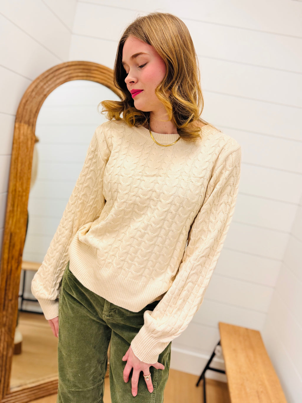 Soft Cable Knit Sweater