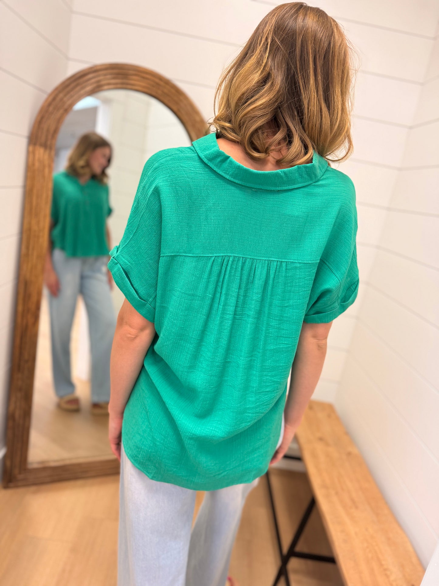 Mid Button Down Top