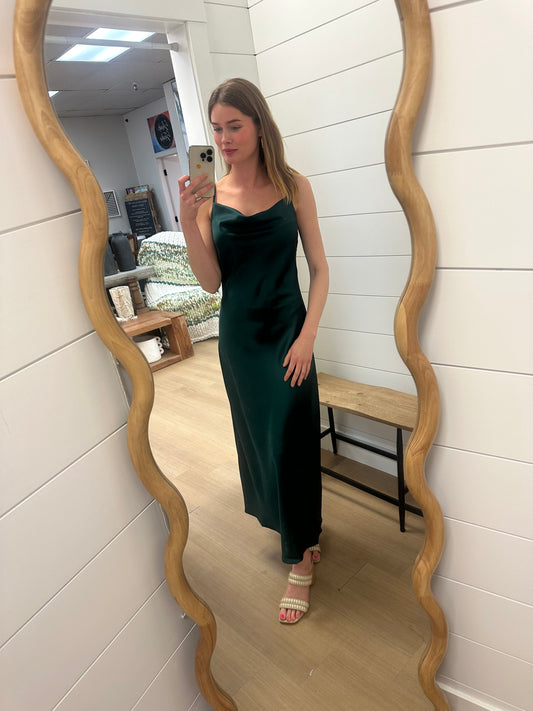 See Me in Satin Dress - Emerald