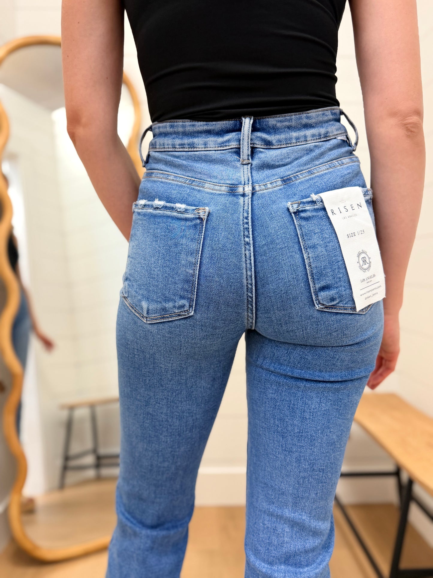 Tummy Control High Rise Straight Jeans - Risen